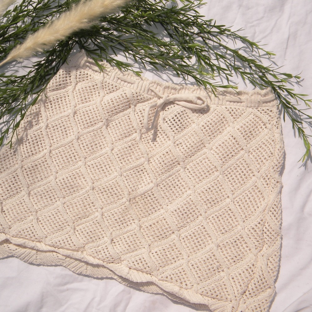 Crème knit skirt🥥🐚